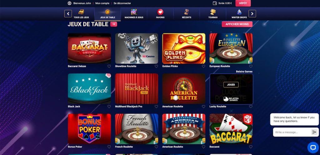 Wild Dice Casino jeux table